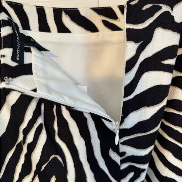 White House Black Market Zebra Print Women's Skirt zipper size 2P, NWTS - Picture 5 of 13